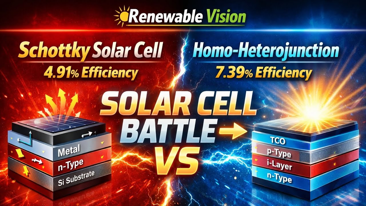 Schottky Barrier Solar Cell vs Homo-Heterojunction Solar Cell | CdTe Solar Cell Explained