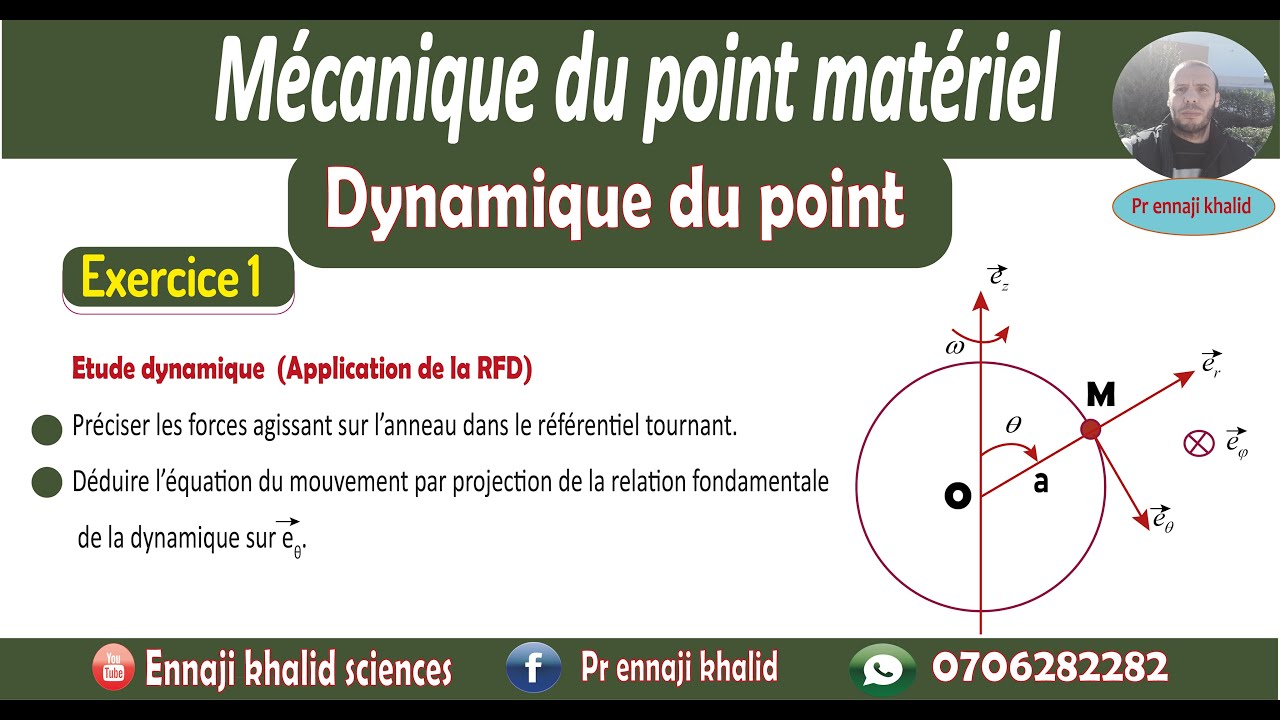 Dynamique du point matériel Exercice 1