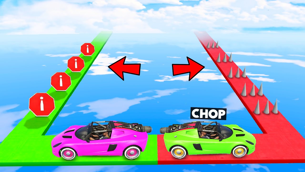 CHOP DEFEATED FROSTY IN THIS IMPOSSIBLE SPIKE RACE GTA 5