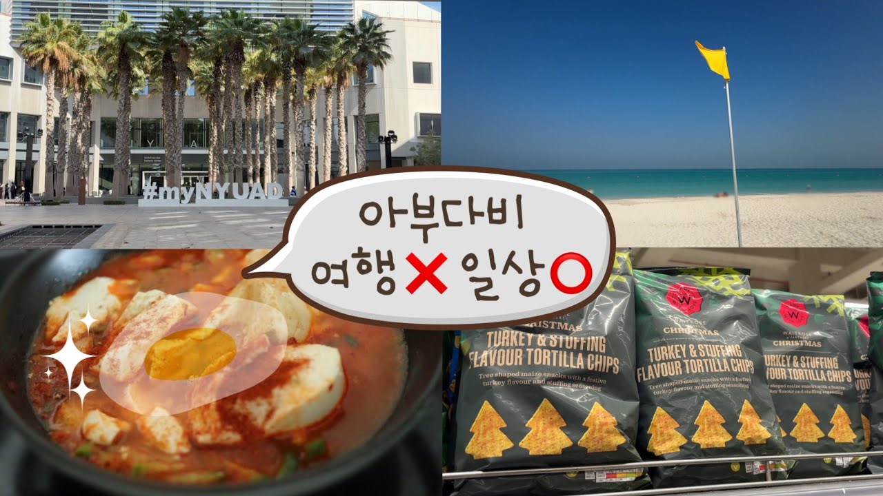 집에만 있으면 더 아픈 거 같아 마트 바다 뉴욕대 | Waitrose 추천템 | 순두부, 호박 비빔국수 집밥 메뉴 | 아부다비 맛집 🎀 | 초간단 트리 오너먼트