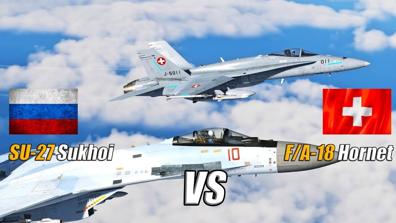 Swiss F/A-18 Hornet vs Russian Su-27 Flanker &ndash; High-Intensity Air Combat