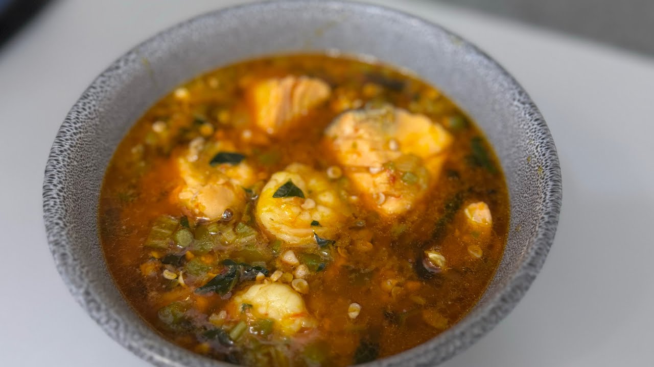 Рецепт супа из морепродуктов с бамией | Как приготовить рагу из бамии | Кухня Мегшоу