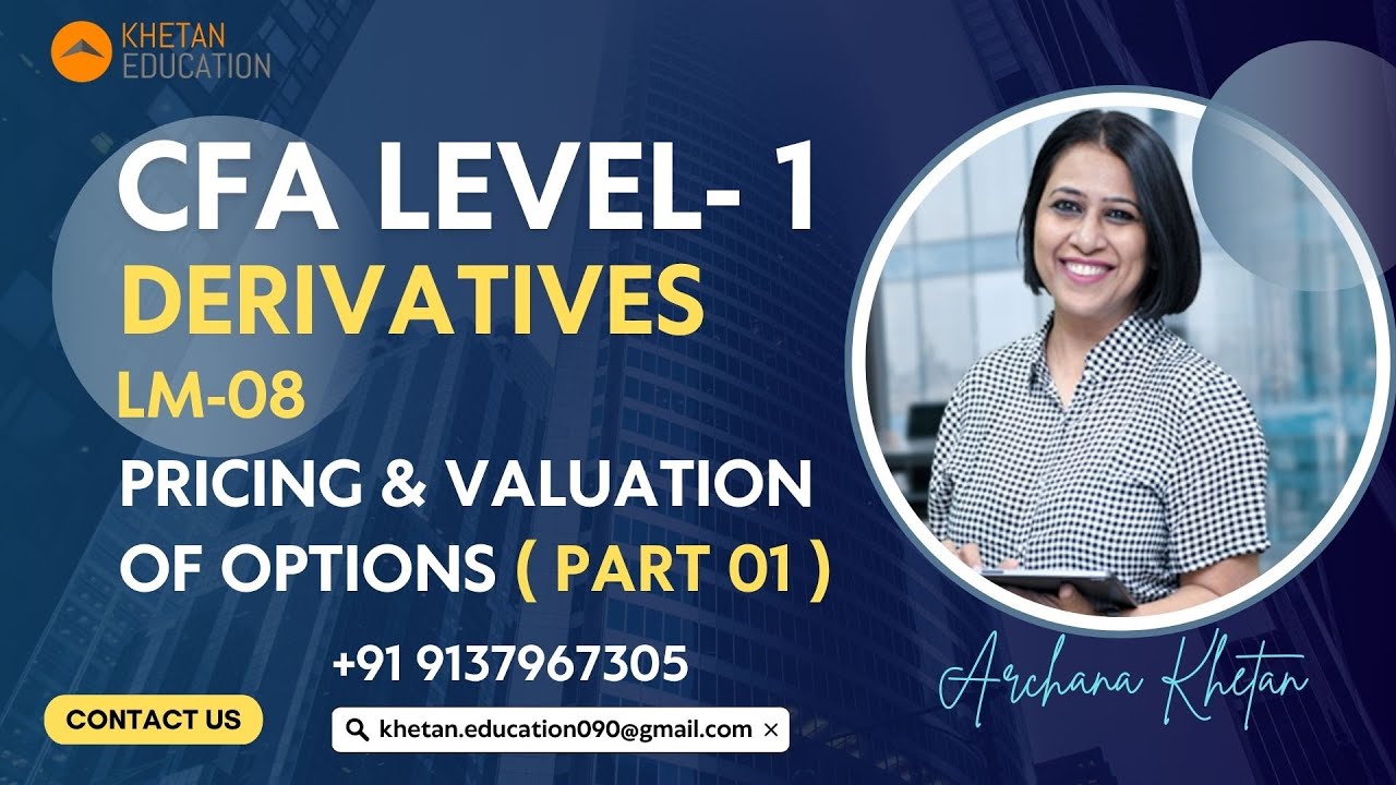 PRICING AND VALUATION OF OPTIONS -PART 1| DERIVATIVES | CFA LEVEL 1