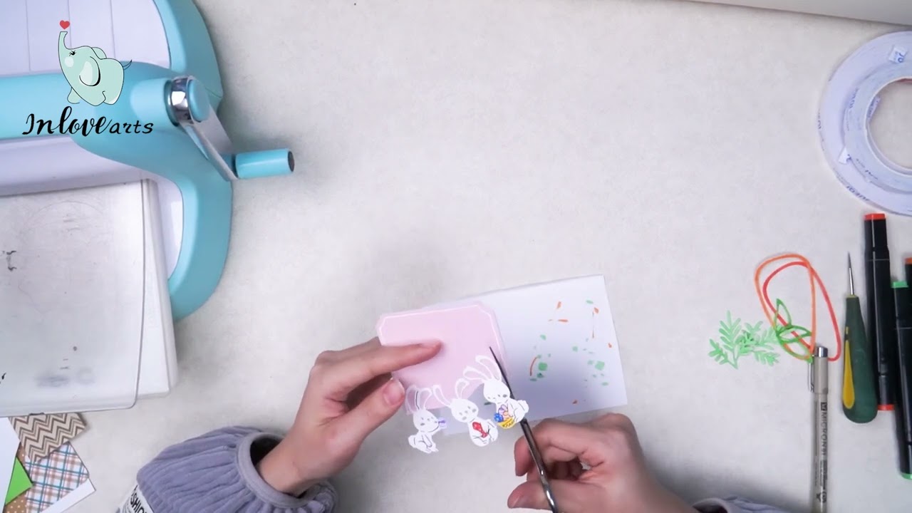 Video Tutorial | Inlovearts | Cutting Dies | Carrot and Cute Bunny Cutting Dies