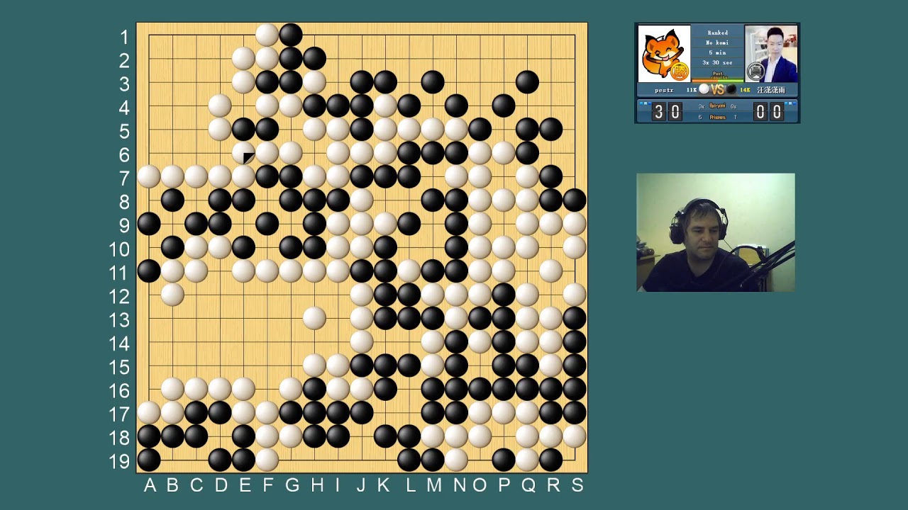 Стрим по игре Го #1 - Случайные противники с Fox Weiqi