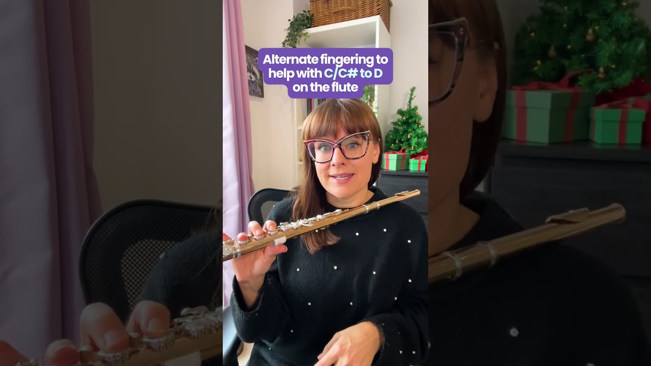 Alternate fingering to help with C/C# to D on the flute