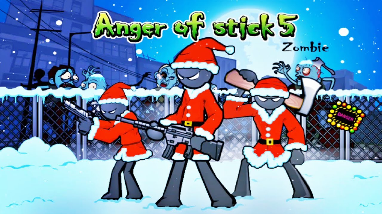 Anger of Stick 5 - HUGE Christmas UPDATE Coming Soon - All Weapons and All Helpers Unlocked Gameplay
