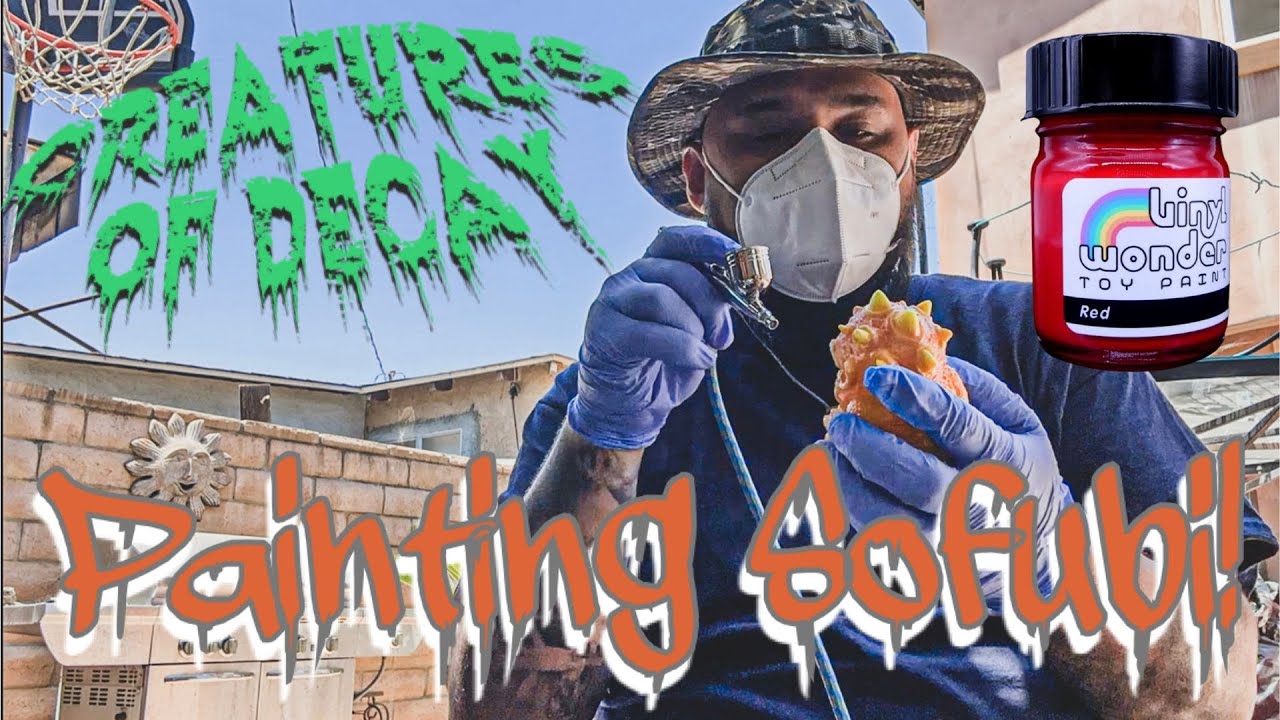 PAINTING CUSTOM SOFUBI | VINYL WONDER TOY PAINT | CREATURES OF DECAY | DINGY DAVE | SPIKE
