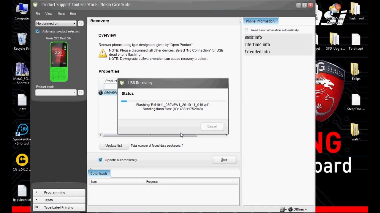 flashing nokia with Nokia Care Suite