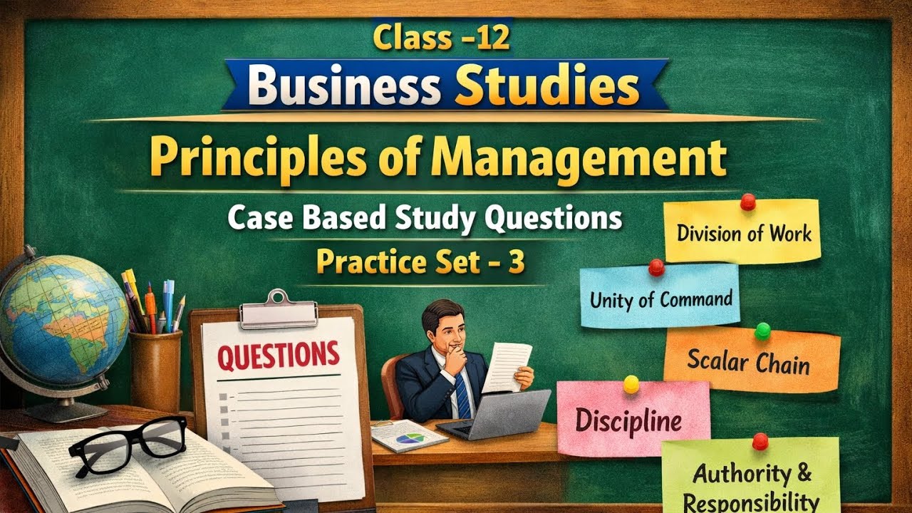 Practice set-3 Principles of Management.Case based Questions  based on boards#class12 