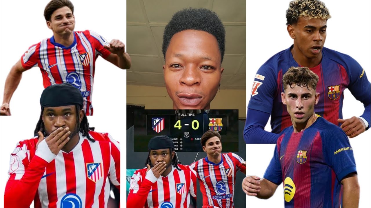 Lookman and Alvarez shines as Athletico Madrid thrash Barcelona. #lookman #álvarez #barcelona 