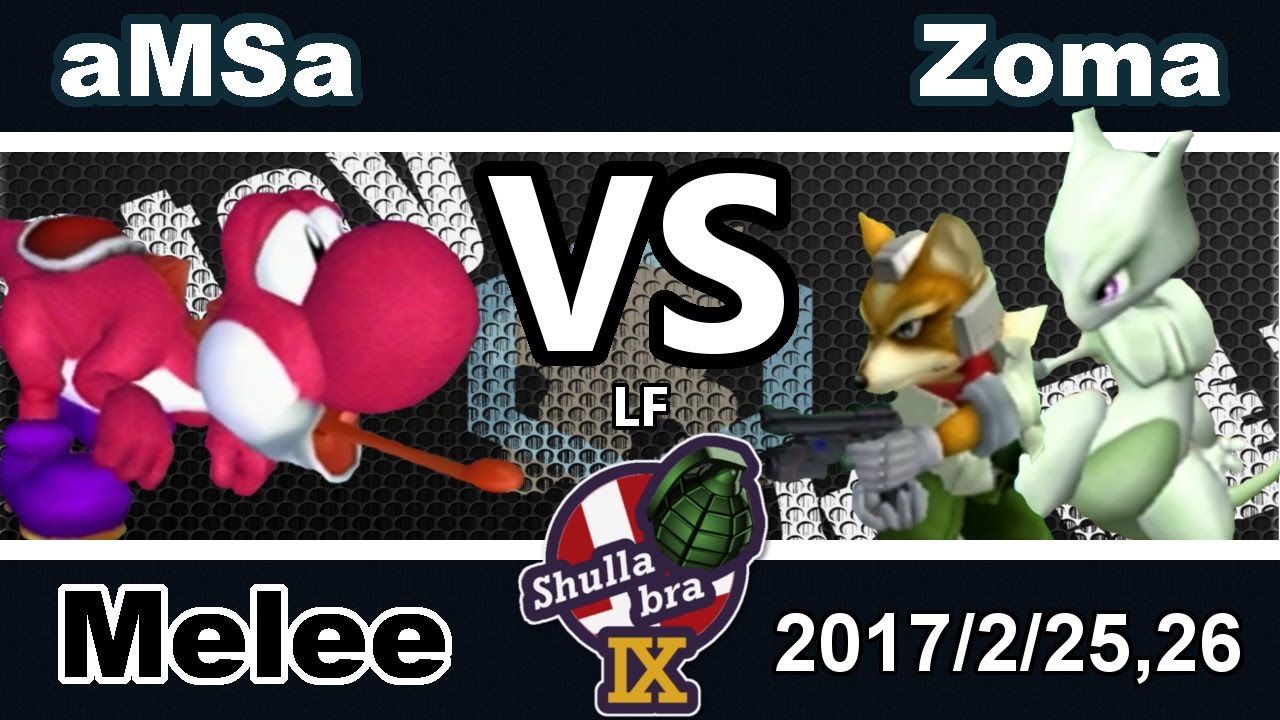 福岡スマブラDX大会 Shulla-bra Ⅸ Melee Losers Finals VGBC | aMSa(ヨッシー) vs Zoma(フォックス,ミュウツー)