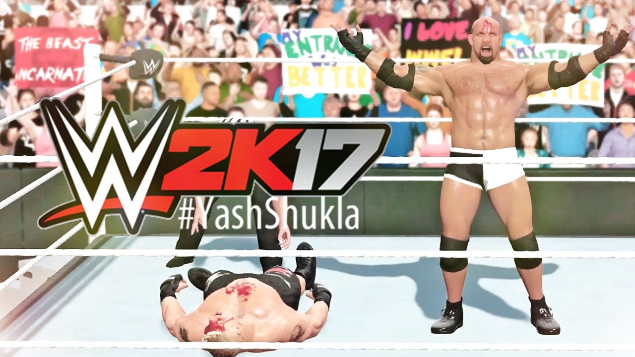 WWE 2K17 Goldberg vs Brock Lesnar | Fall Count Anywhere Match  | PS4 Gameplay