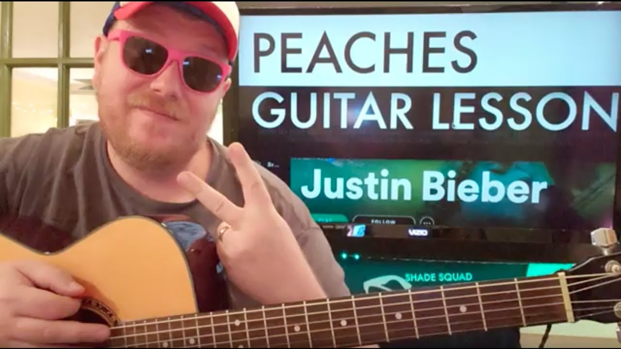 How To Play Peaches Guitar Justin Bieber Giveon // easy guitar tutorial beginner lesson easy chords