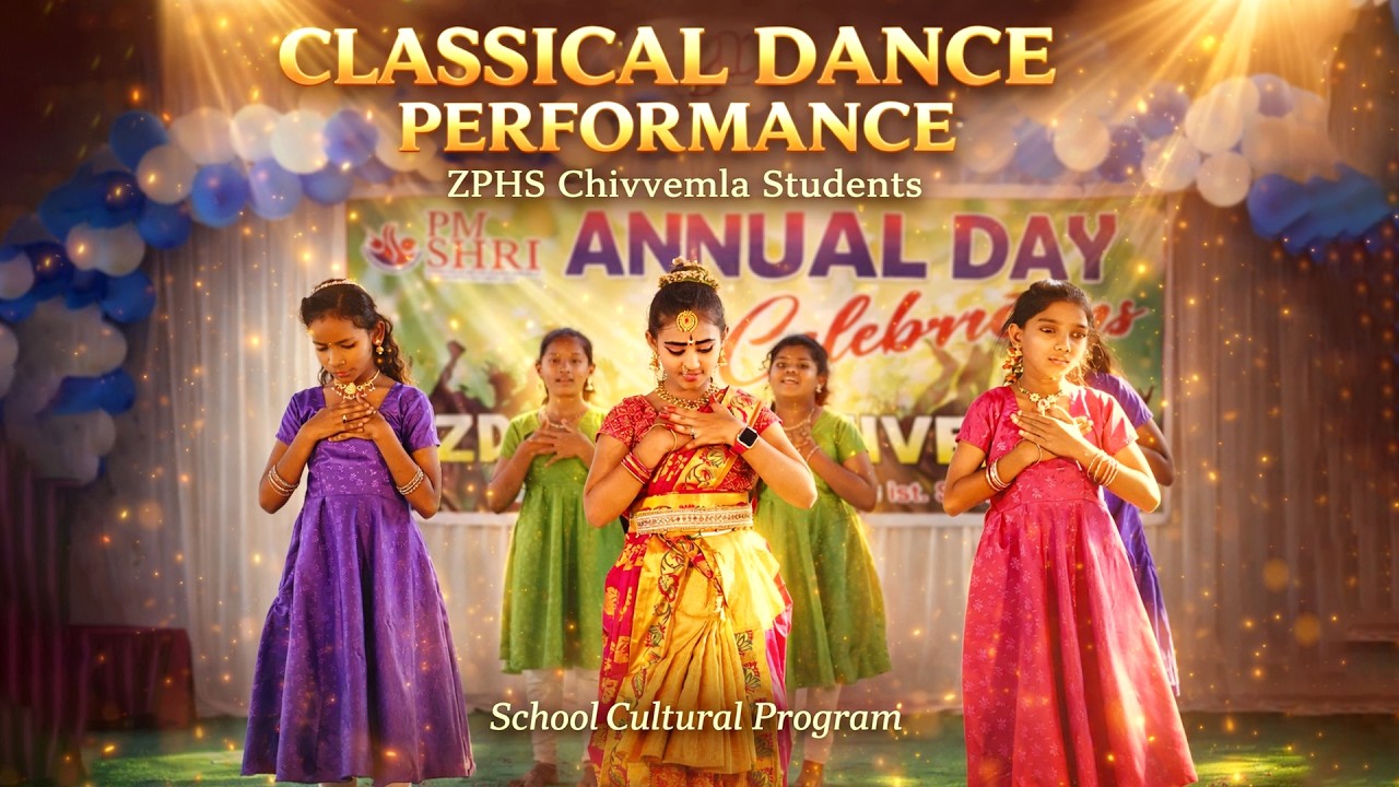 Beautiful Classical Dance by ZPHS Chivvemla Students | Cultural Program