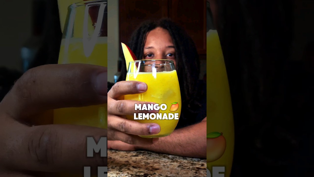 Mango lemonade #youtubeshorts #lemonade #mocktail #refreshingdrink #vegan #easyrecipe #mangorecipe
