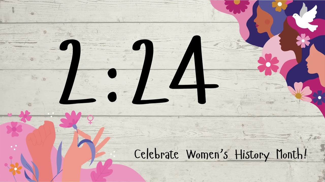 5 Minute Timer Women's History Month Theme {with buzzer}