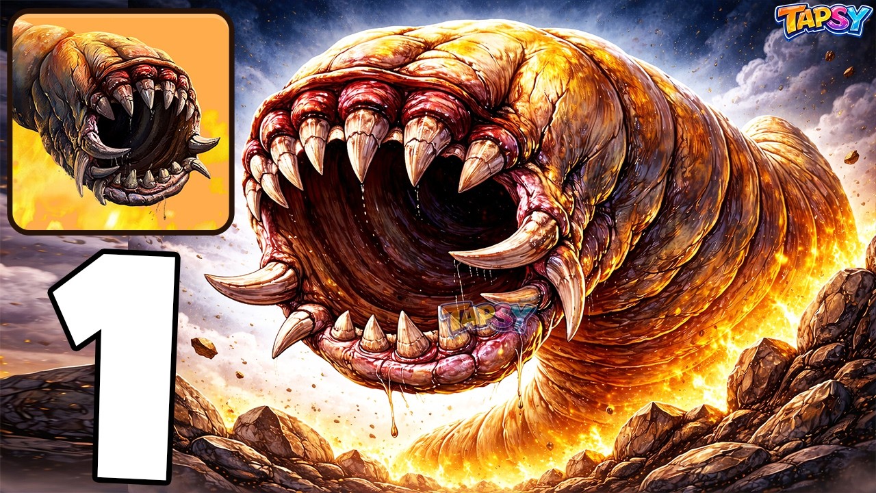 🐛 Death Worm Gameplay Walkthrough Part 1 – Underground Rampage Begins (Android,iOS)