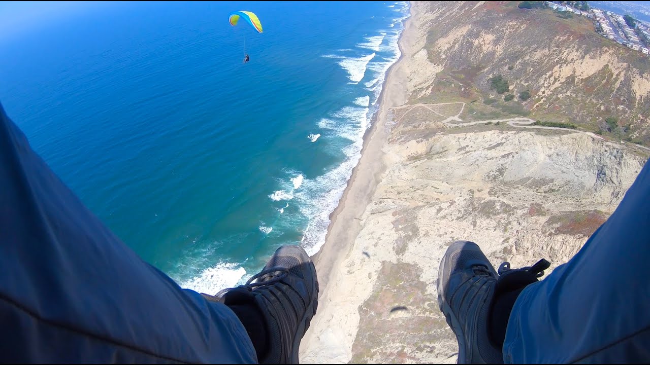 Paragliding from Mussel Rock, Ca