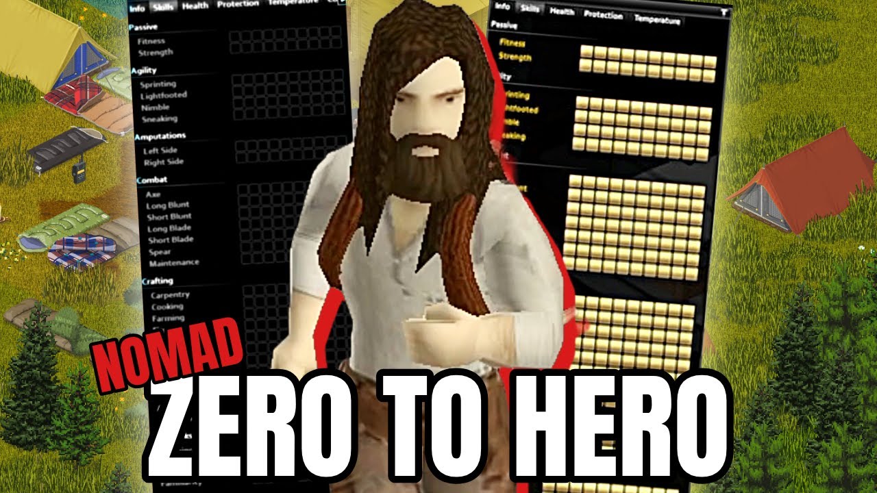 Can You Survive a Zero‑Stat Nomad Run in a Tent? | Project Zomboid Build 42