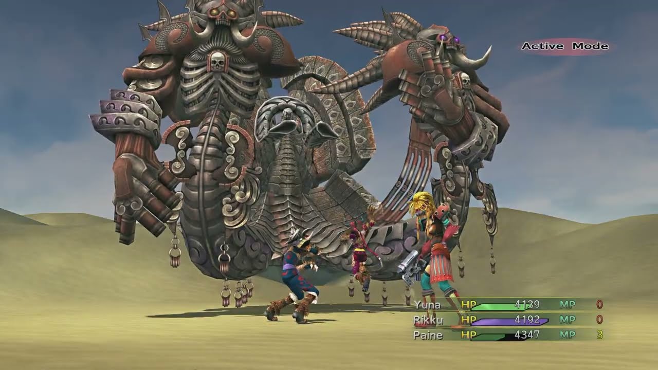 Final Fantasy X-2 HD Remaster - Chapter 5 - Bikanel Desert - Angra Mainyu boss battle