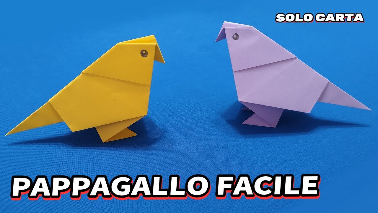 Pappagallo di Carta Origami Facile: Tutorial Passo dopo Passo