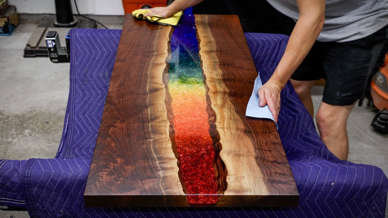 6 Colors, 1 Epoxy River Table