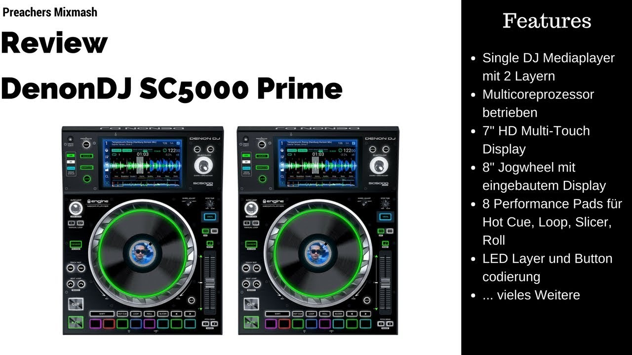 DenonDJ SC5000 Prime Review [Test Deutsch 2018 HD] DJ Player Controller
