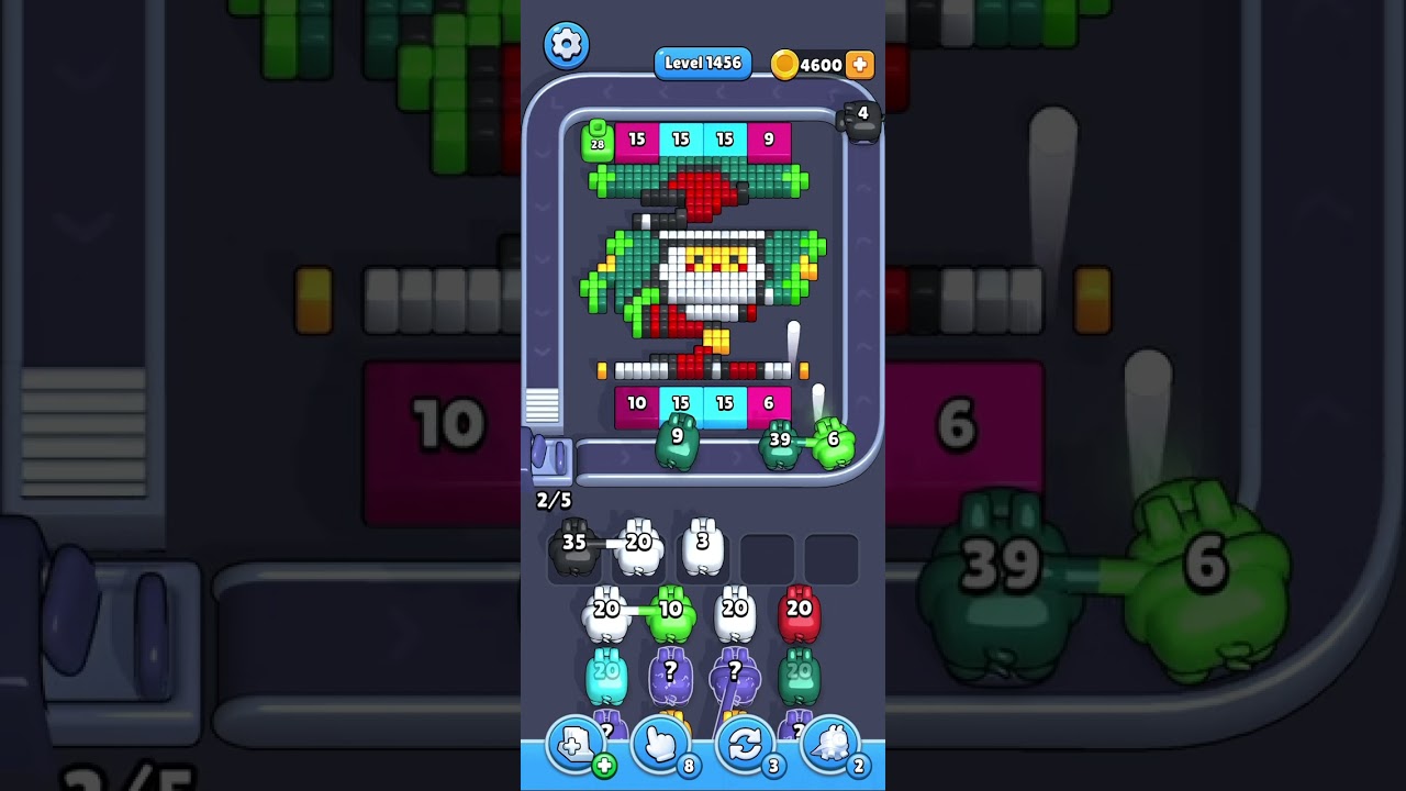 Pixel Flow Level 1456 – Full Walkthrough | No Commentary