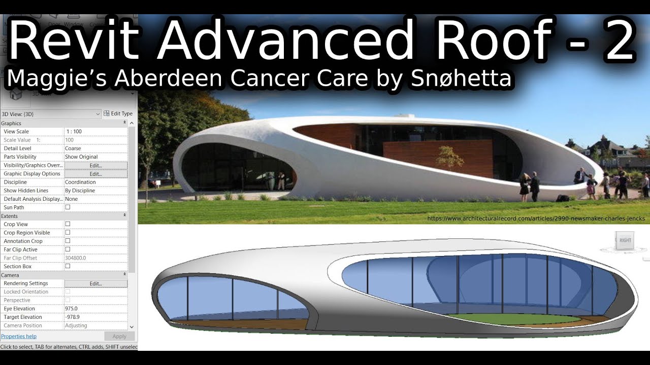 Revit Advanced Roof - 2 - design by Snøhetta