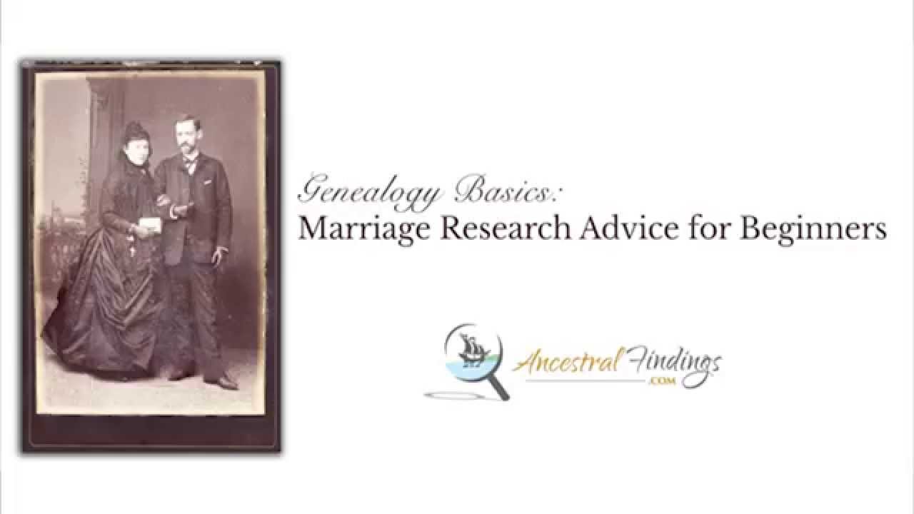 AF-003: Marriage Research Advice for Beginners | Ancestral Findings Podcast