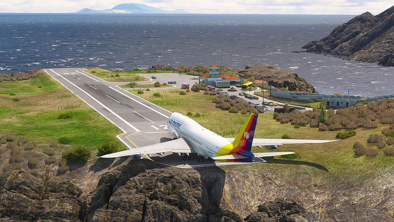 Shocking Takeoff Air Pasific B747 Escapes from Short Runway