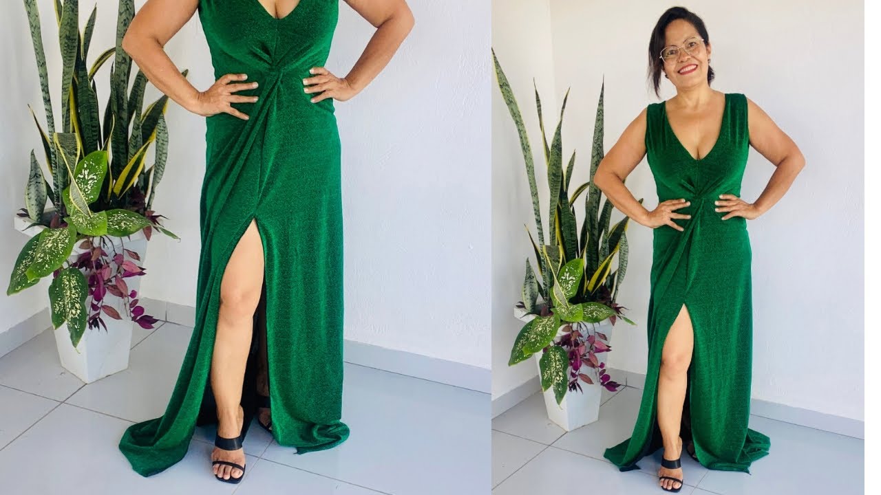 VESTIDO  DE FESTA FACIL DE FAZER / PARA INICIANTES NA COSTURA