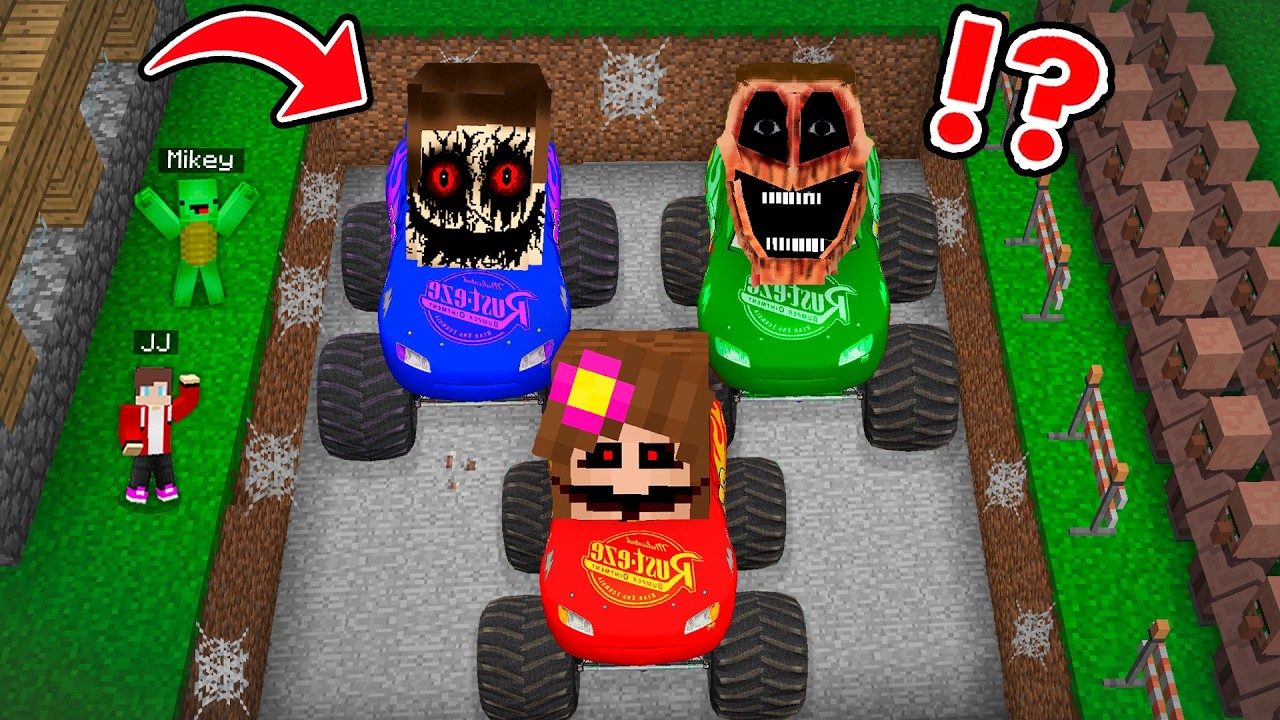 JJ and Mikey Found MIMIC, JENNY DWELLER, MIMIC CORRUPTED MONSTER TRUCK Grave in Minecraft ?!