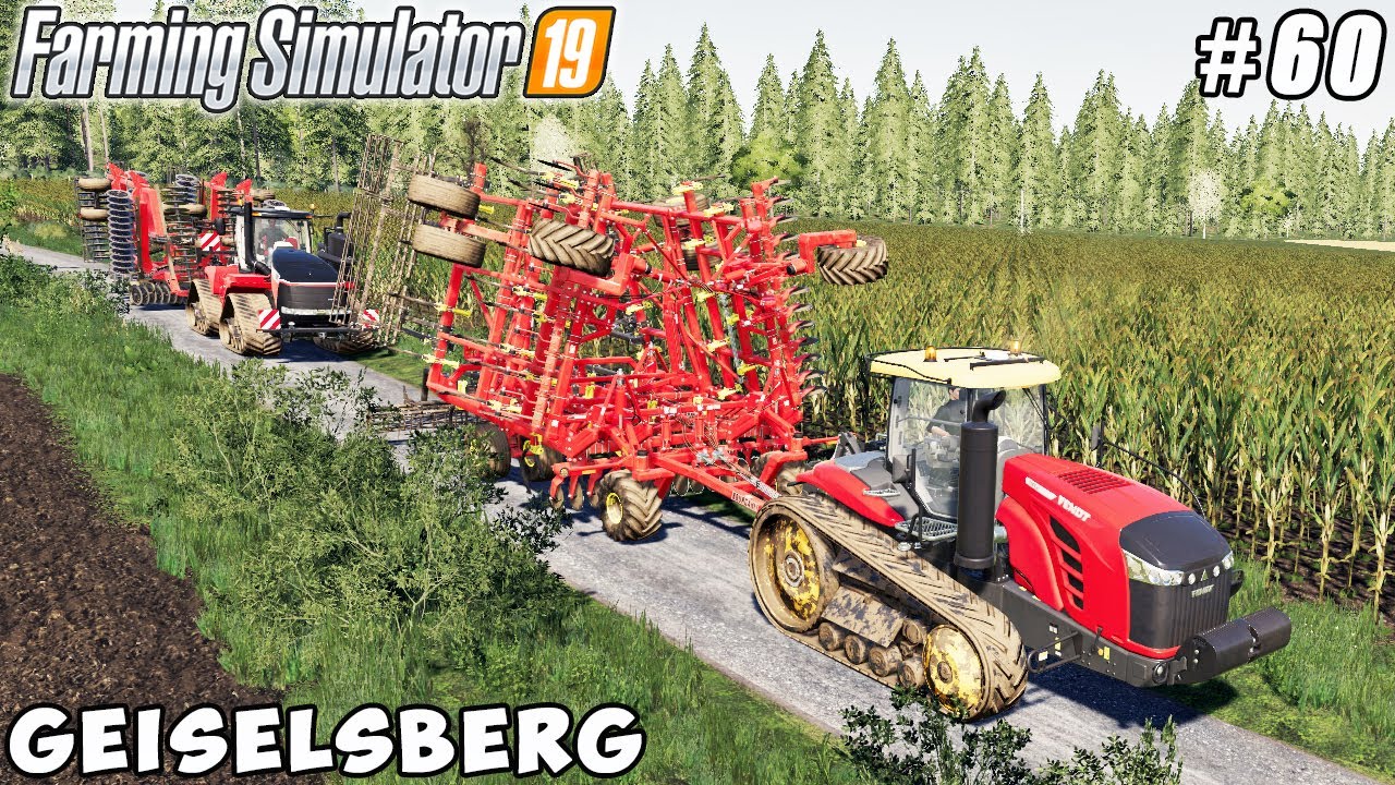 Harvesting sunflower, spreading manure & slurry, cultivation | Geiselsberg Farm | FS 19 | ep #60