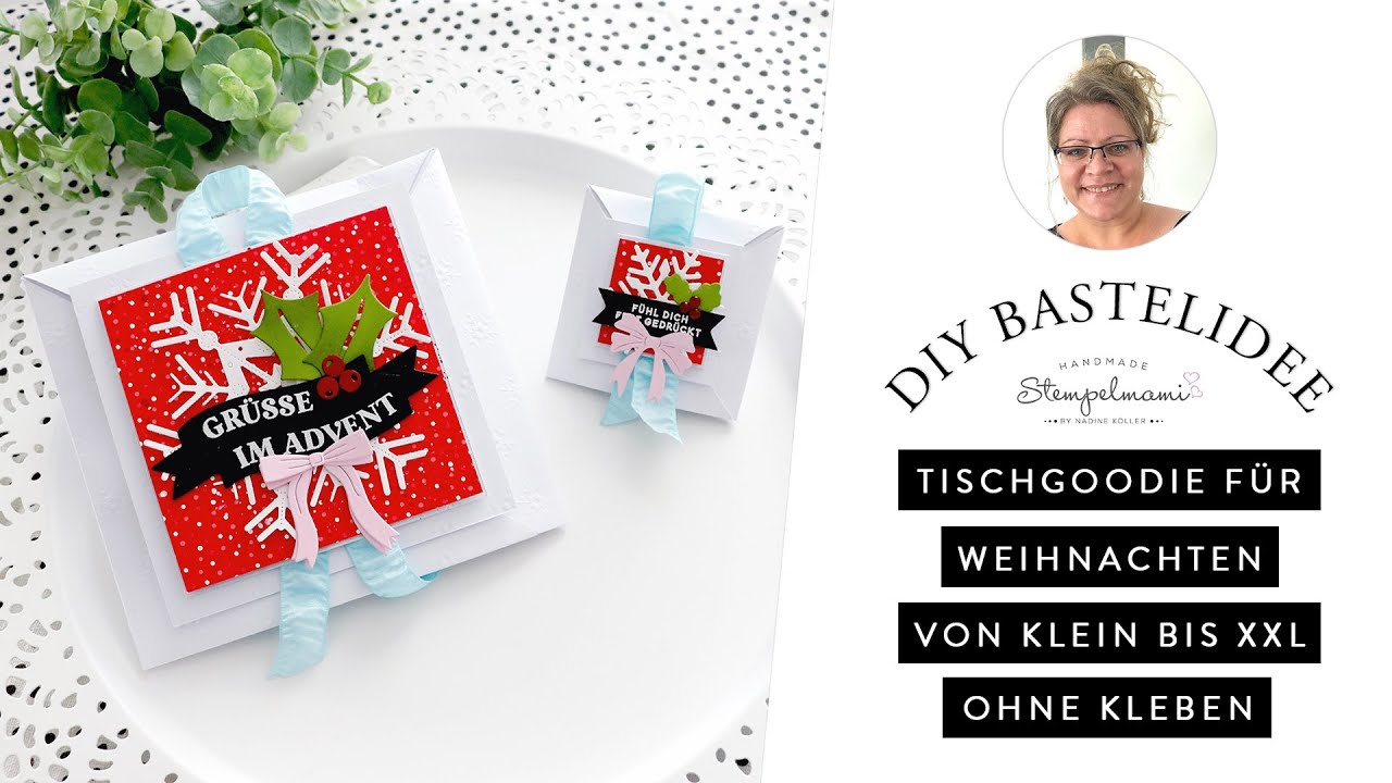 Von klein bis XXL | Tischgoodie für Weihnachten, ohne kleben | Adventskalender | Glitzernder Winter