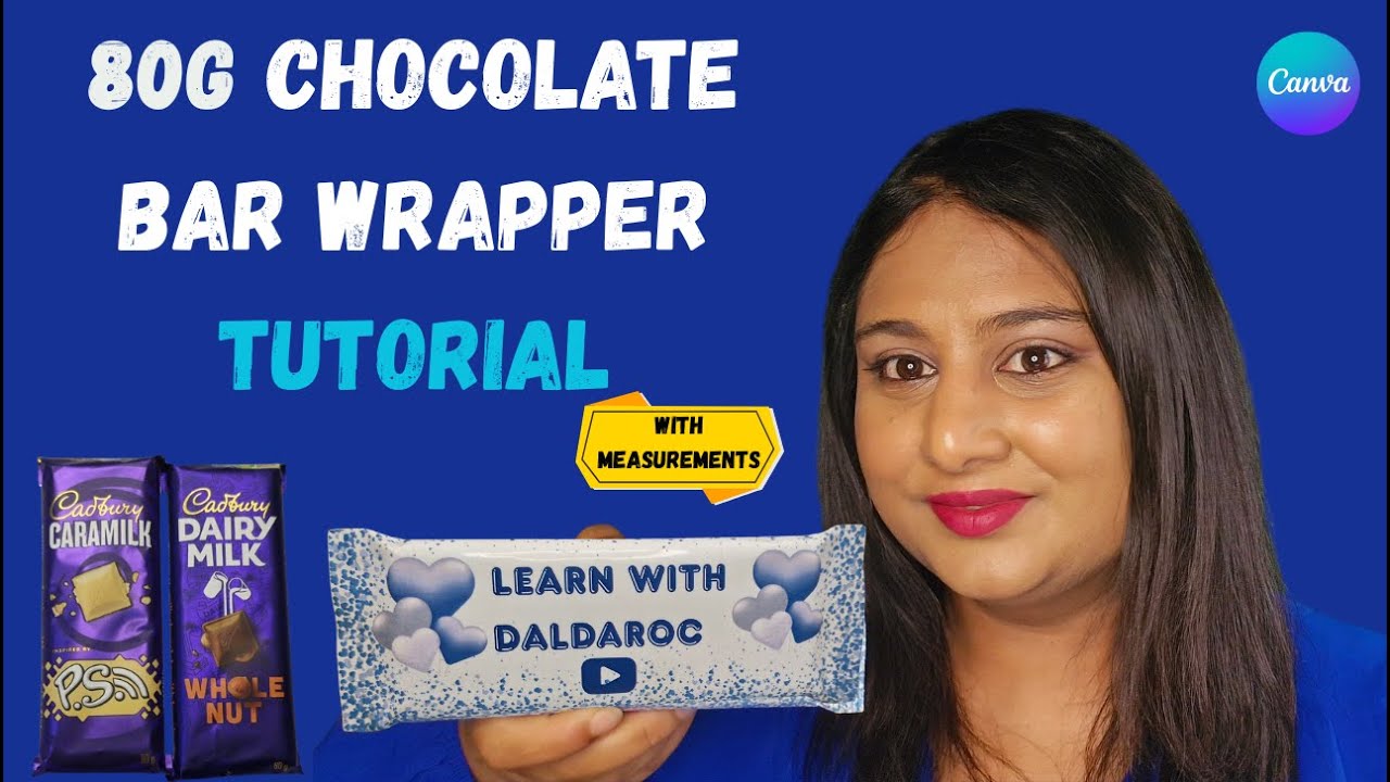 80g Chocolate bar Wrapper  tutorial