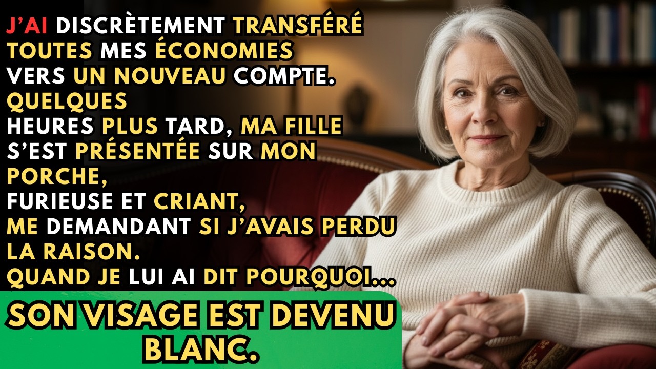 J’ai déplacé toutes mes économies — la réaction de ma fille quelques heures plus tard m’a choqué