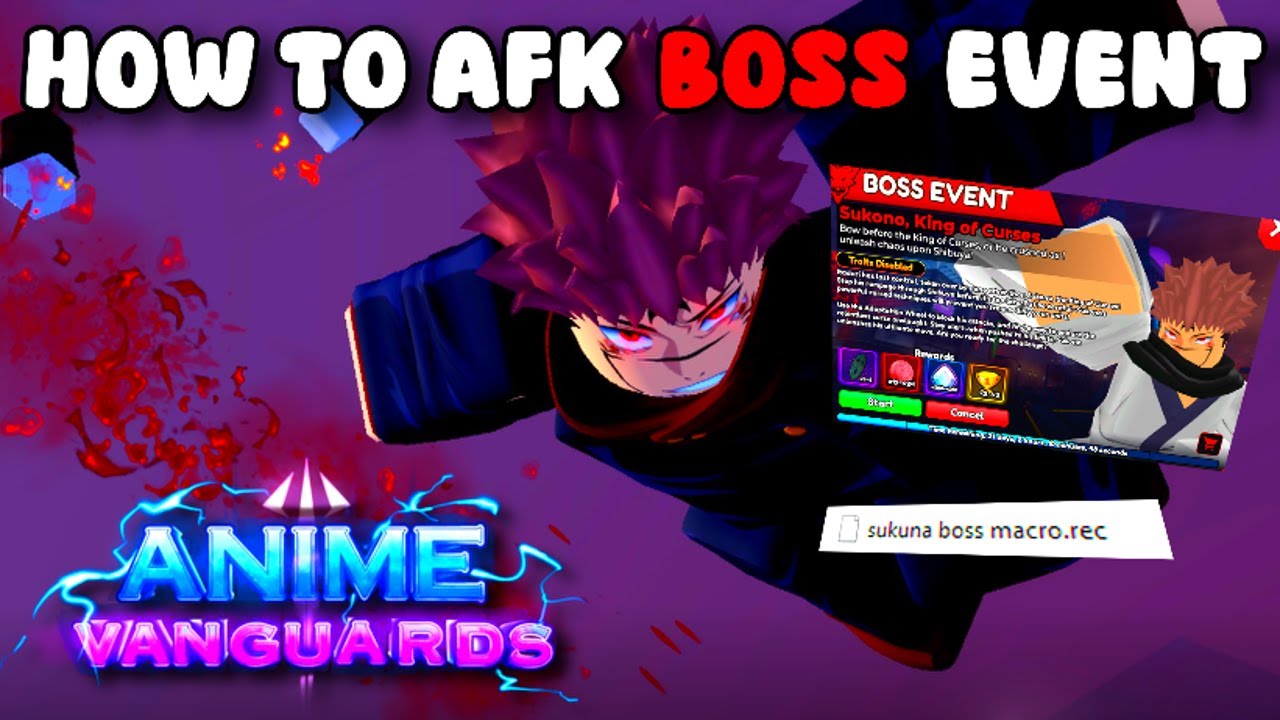 How To AFK New BOSS EVENT [+MACRO FILE] | Anime Vanguards