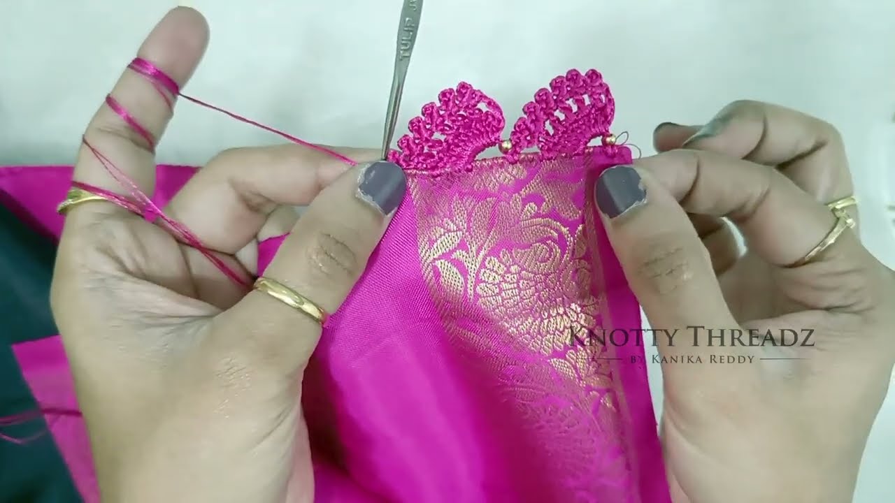 New  ಕುಚ್ಚು Design - ನೀವು ಟ್ರೈ ಮಾಡಿ - 19/30 - Single Step Design New Variation With Golden Beads