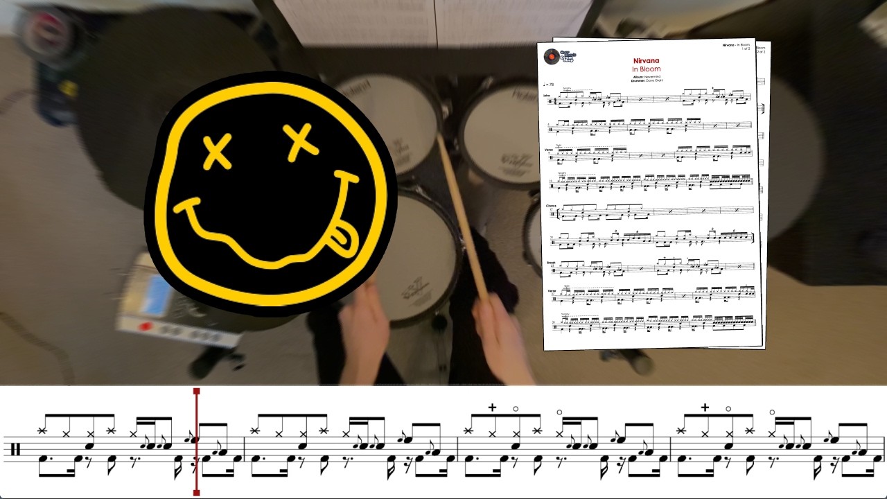 Nirvana - In Bloom - Transcription Available - Drum Cover by Chef Cook
