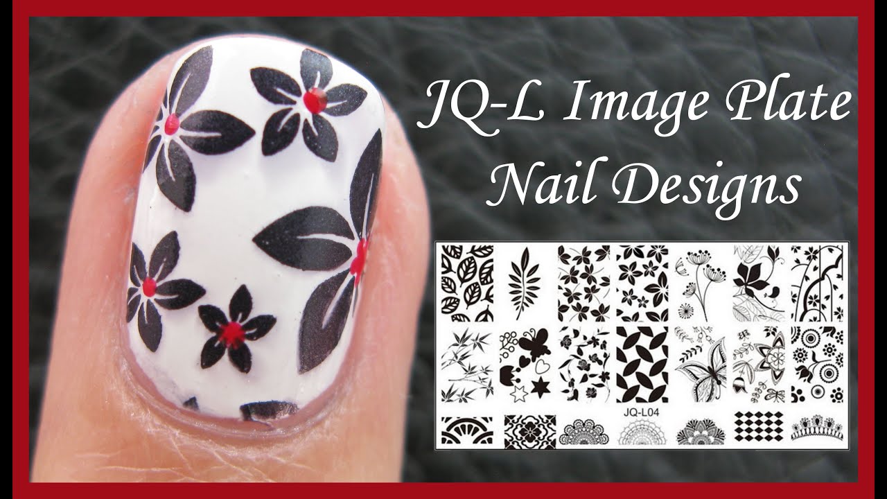 JQ-L FLOWER IMAGE PLATE STAMPING NAIL ART DESIGN TUTORIAL FOR SHORT NAILS FOR BEGINNERS EASY SIMPLE