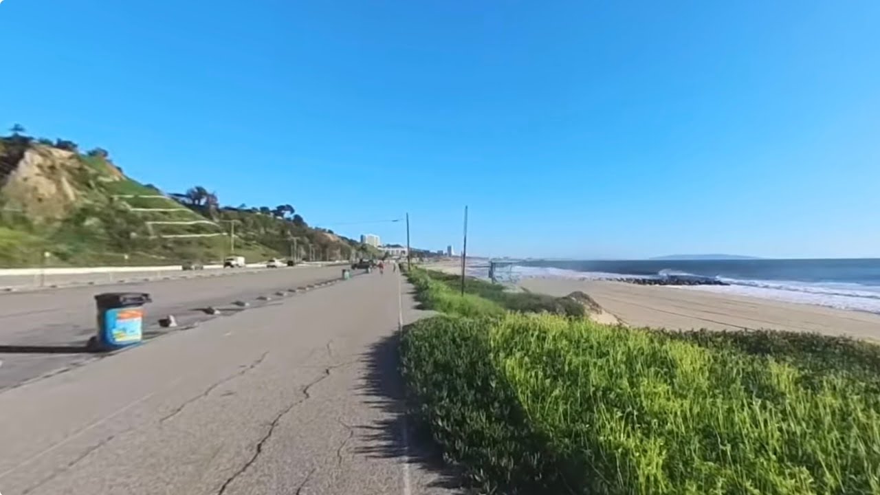 [360 Video] Los Angeles Beach Bike Ride (Marvin Braude - Pacific Palisades to Marina Del Rey 2026)