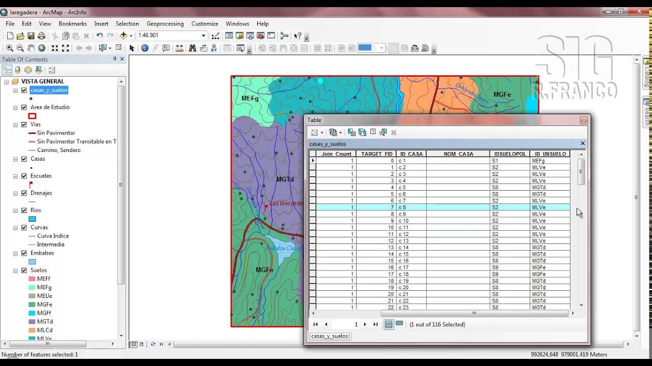 Tutorial ARCGIS Cap.4-07 Geoprocesamiento Spatial Join