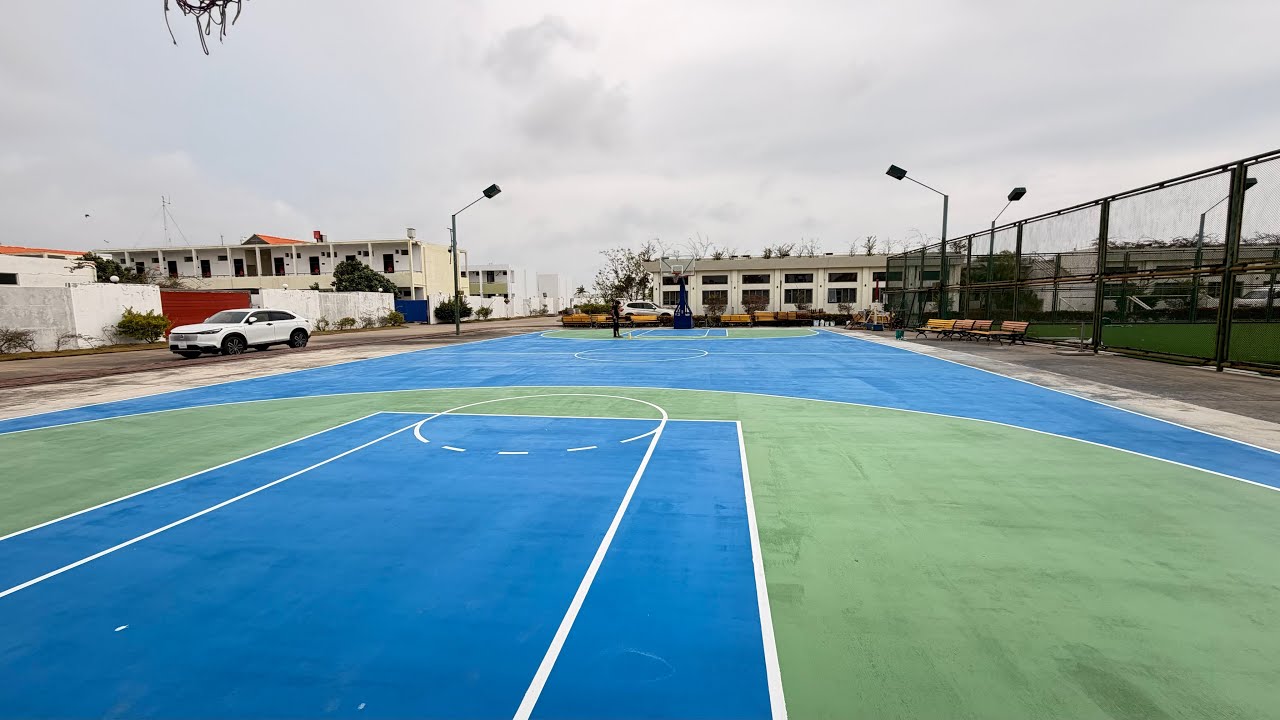 Basketball flooring application 