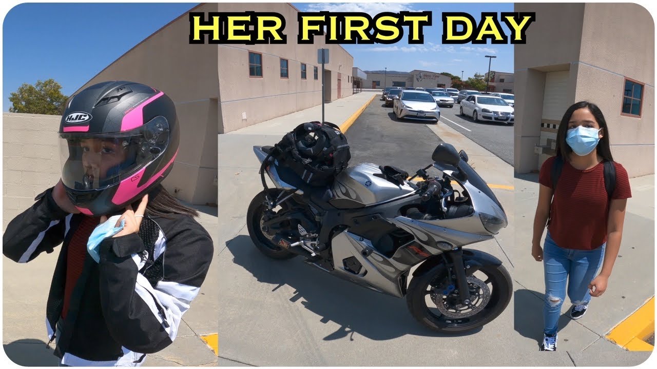 Surprising My Daughter After School On My Yamaha R6