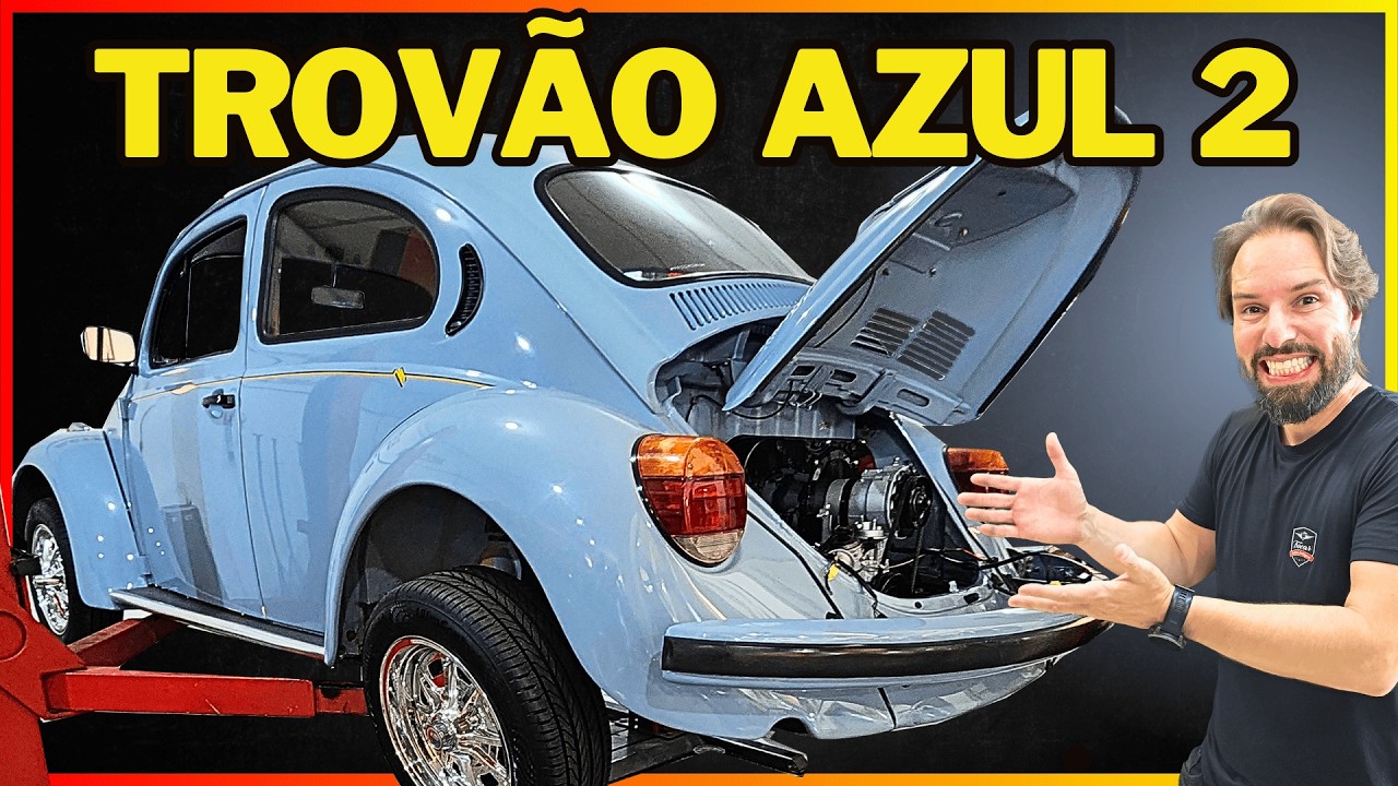 TROVÃO AZUL  💙 Fusca Itamar Azul Saturno - Processo de Revitalização e Tapeçaria!
