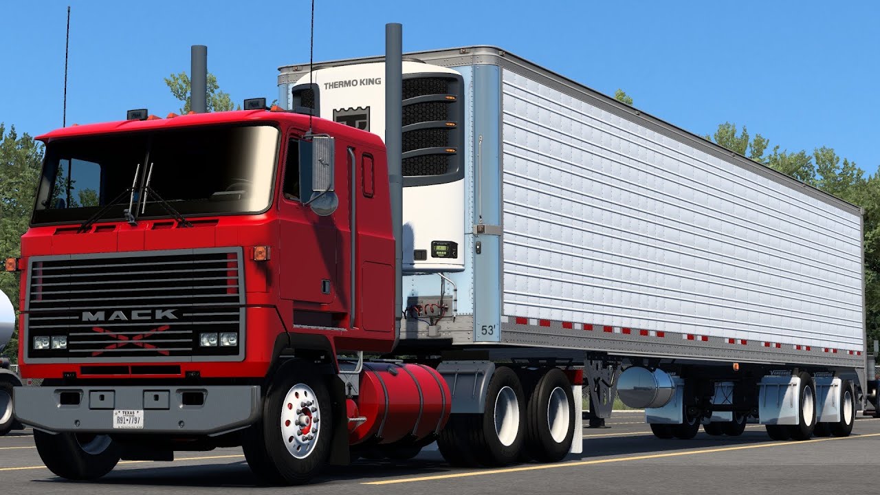 E9 V8 Powered Mack Ultraliner MH613 & Vanguard Reefer Trailer 2023 | American Truck Simulator