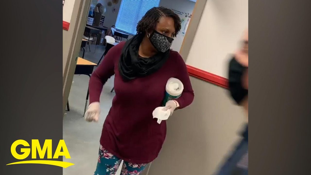 Teacher uses catchy song to encourage social distancing in the hallway l GMA