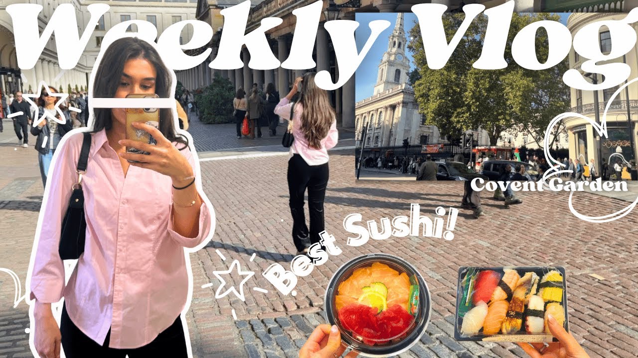 VLOG | Eating SUSHI In COVENT GARDEN,  Baking & Surviving a BROKEN Heater!!!